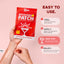 How to use the CHEAL Recovery Patch: peel it off its backing, apply to dry skin 30 minutes before drinking, remove with warm water